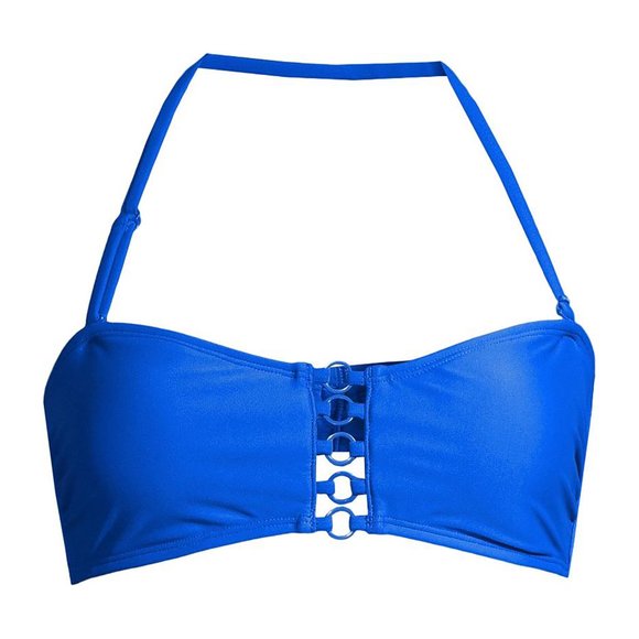 new Swimsuit Bikini Top Royal Blue Juniors Jrs LARGE 11 13 new w tag strapless - Picture 1 of 5